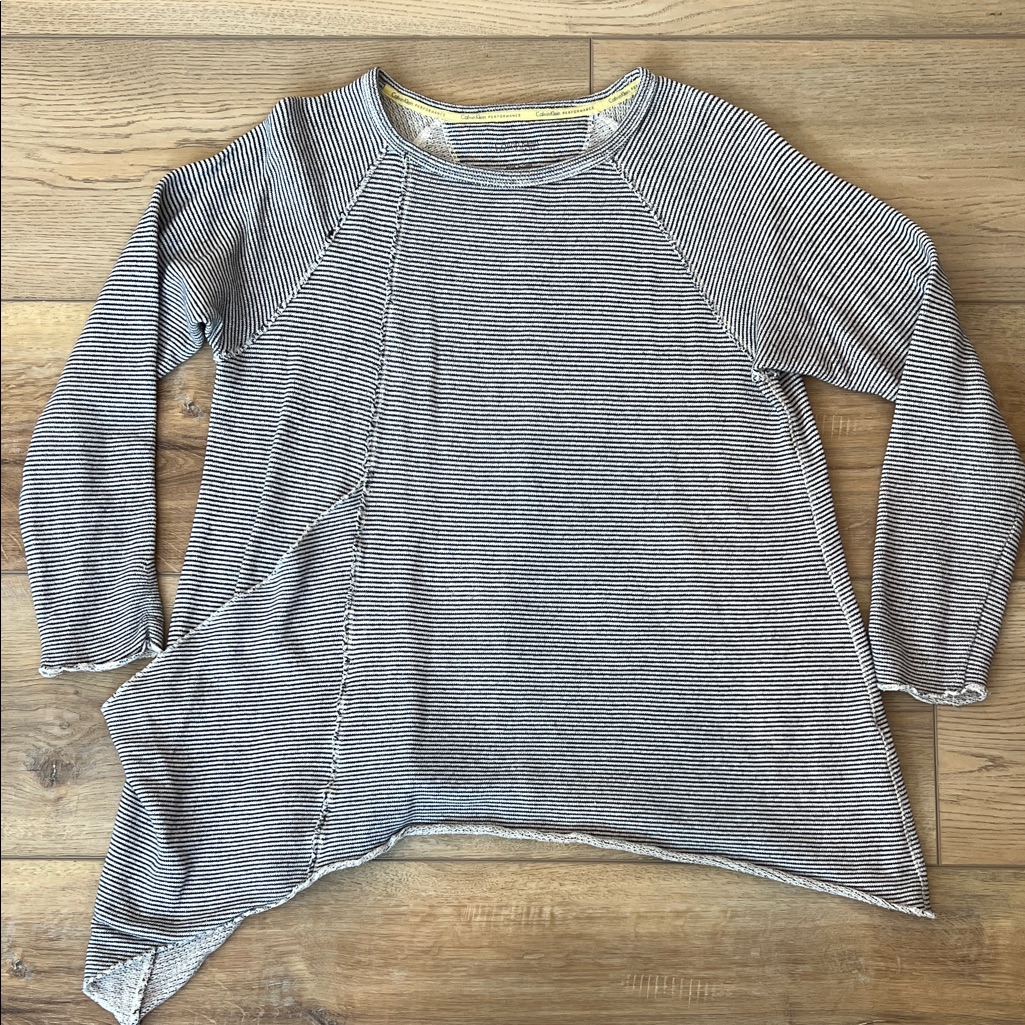 Calvin Klein Performance Black And White Striped Sweatshirt